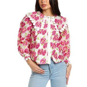 SISTER JANE Scallop Shore Jacquard Blouse